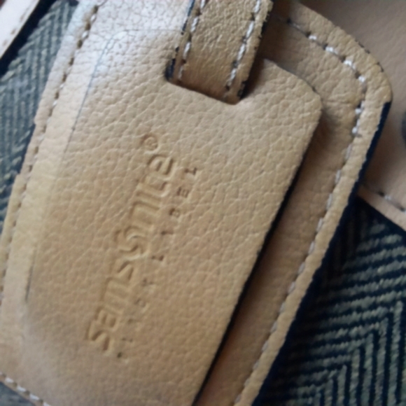 SAMSONITE Doctors Bag MCM Weekender Barrel Herringbone Rivets Strap Key Lock - Picture 9 of 16